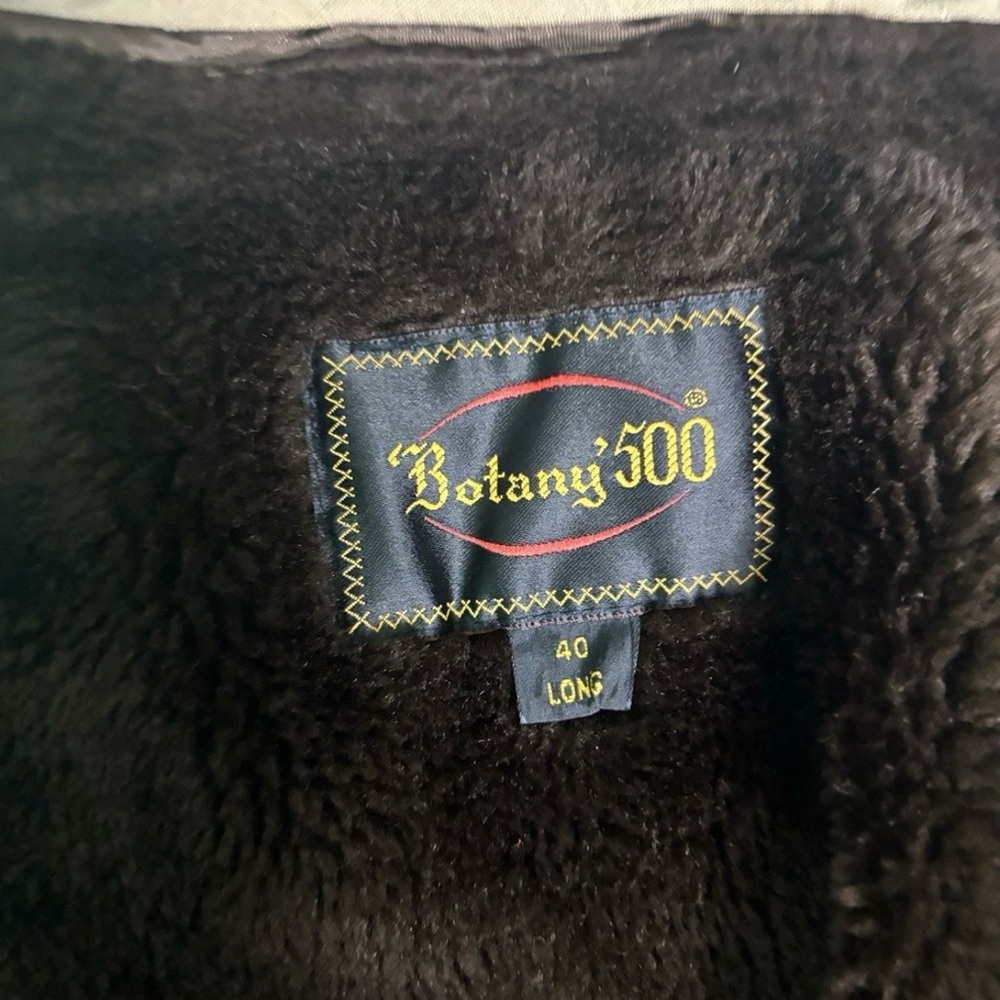 Botany 500 Mens Trench Coat Tan Khaki Double Breasted Belted Faux Fur Liner 40L - Picture 4 of 9
